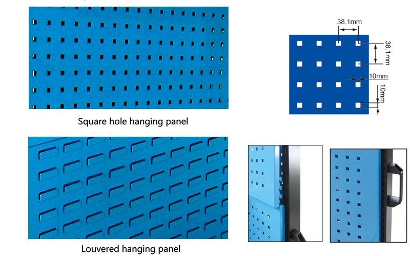 Medium Duty Garage Moveable Material Shelf with 6 Panels in Blue Color Light Duty Rack