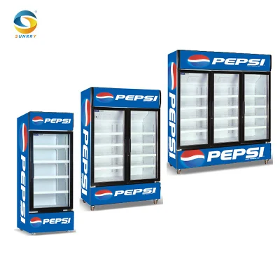 펩시 음료 냉장고, 슈퍼마켓 디스플레이 냉동고, 수직 상업용 음료 냉동고 냉동 장비